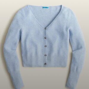 Jcrew Featherweight cashmere cropped cardigan sweater